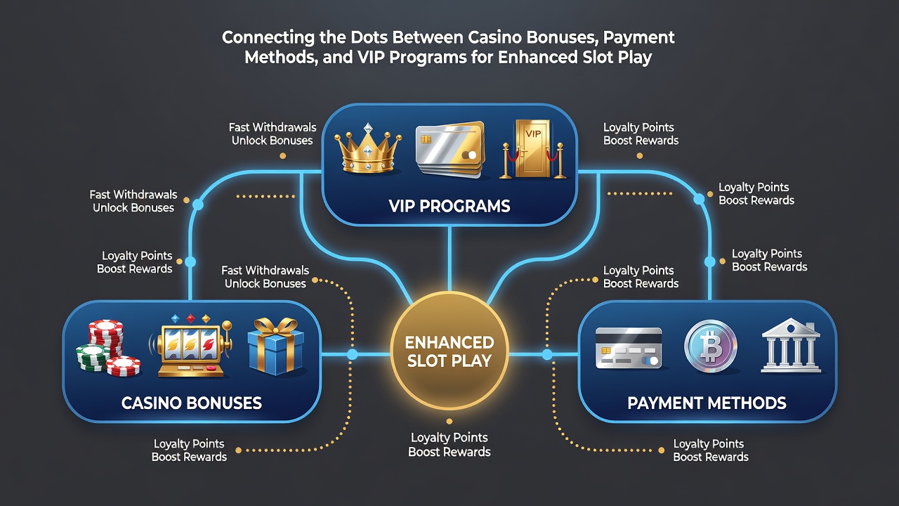 Slot player dashboard highlighting VIP progression, active bonuses, and payment transaction history