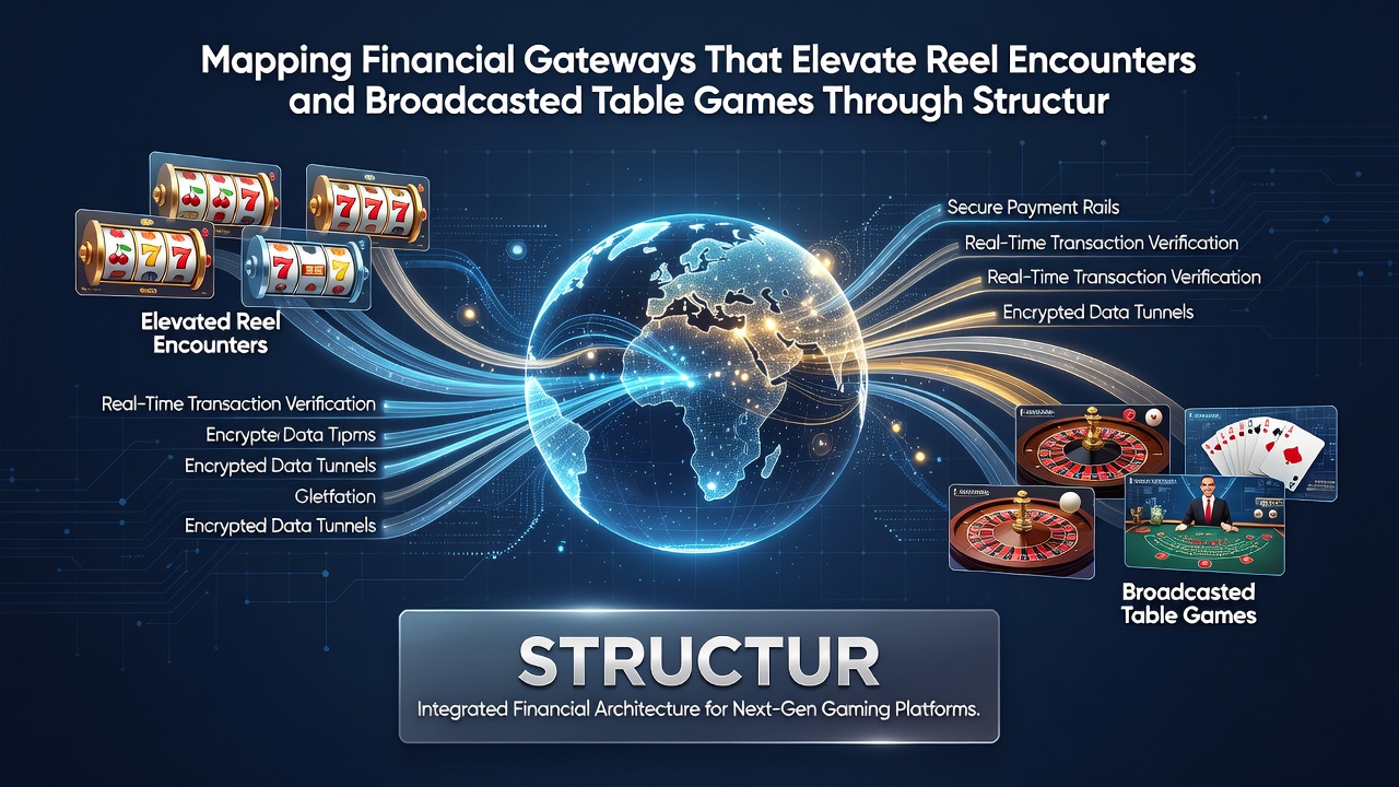 Flowchart illustrating reward system tiers connected to slot reels and live table broadcasts