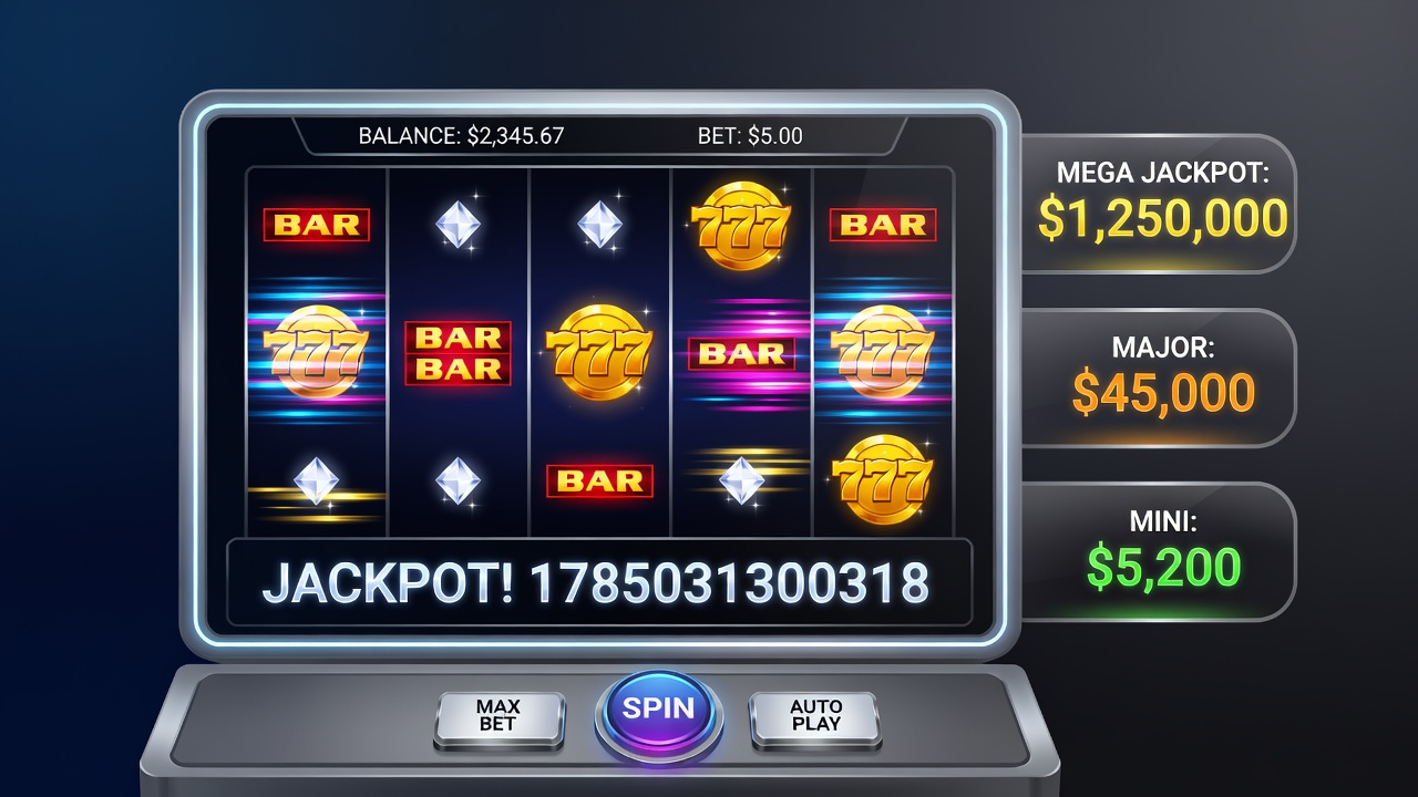 Mobile device displaying online slot game during play