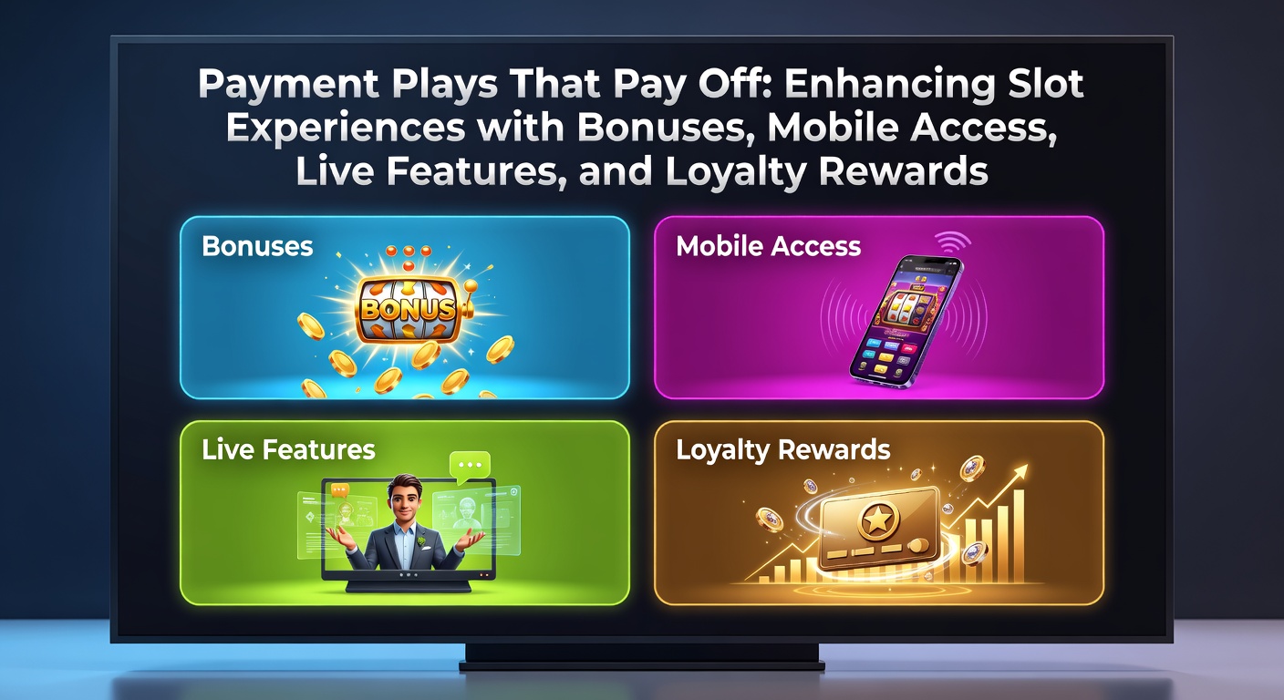 Vibrant slot machine reels spinning with glowing bonus symbols and mobile payment icons overlayed, illustrating enhanced gaming experiences through quick deposits and rewards